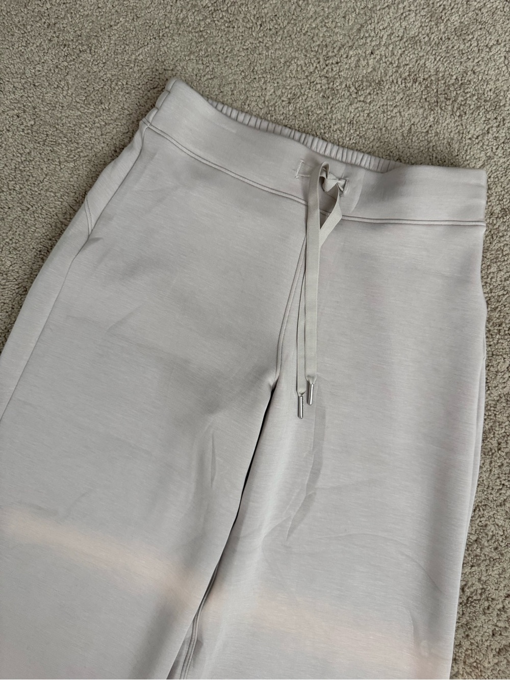 Spanx Wide-Leg Drawstring Sweatpants in Light Gray - Picture 2 of 4